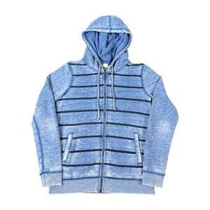 Vintage Roxy Y2K Surf Wear Striped Zip Up Hoodie Size Medium